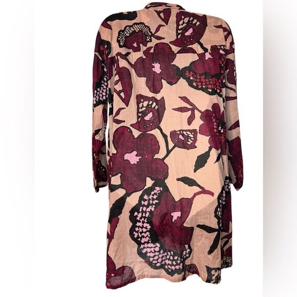 Masai Made in India Cotton Floral V Neck Tunic Top - Picture 7 of 8